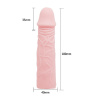 Удлиняющая насадка на пенис телесного цвета - 18 см. купить в секс шопе