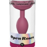 Сливовая анальная пробка с ограничителем-розой Open Rose Size M Butt Plug купить в секс шопе