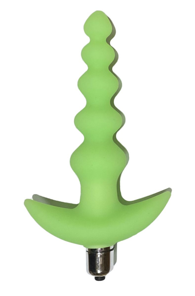 Зеленая анальная елочка Pagoda - 17 см. купить в секс шопе