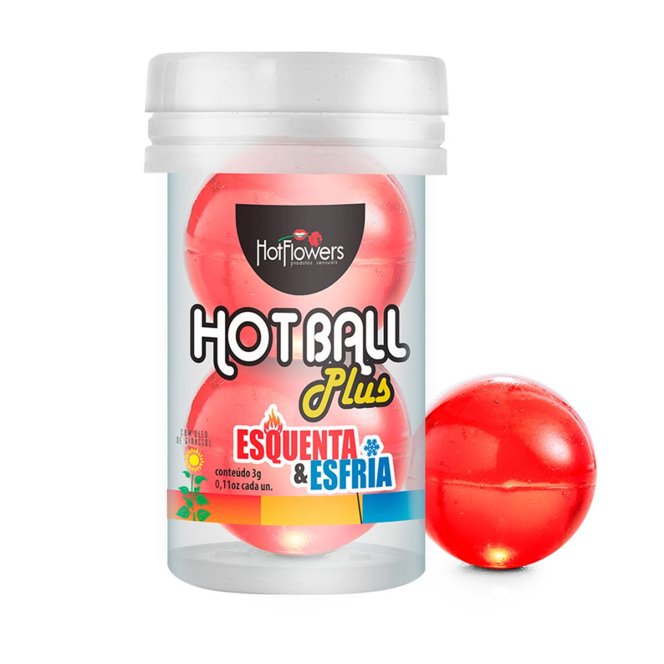 Лубрикант на масляной основе Hot Ball Plus с охлаждающе-разогревающим эффектом (2 шарика по 3 гр.) купить в секс шопе