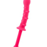 Розовый анальный фаллоимитатор с длинной рукоятью купить в секс шопе