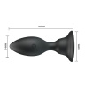 Черная анальная пробка с вибрацией Trigger Vibration - 10,8 см. купить в секс шопе
