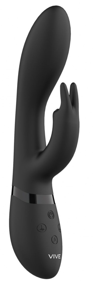 Черный вибромассажер-кролик Zosia - 21,3 см. купить в секс шопе
