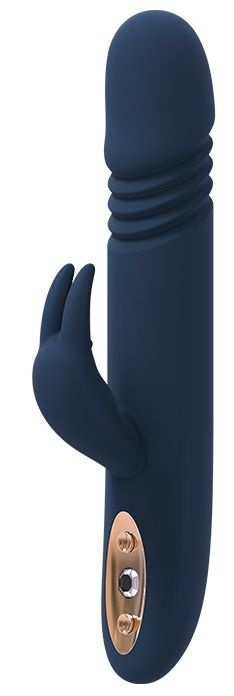Синий вибромассажер-кролик ZEPHYROS - 23 см. купить в секс шопе