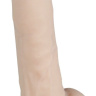Телесный перезаряжаемый вибратор-реалистик из неоскин - 22,5 см. купить в секс шопе
