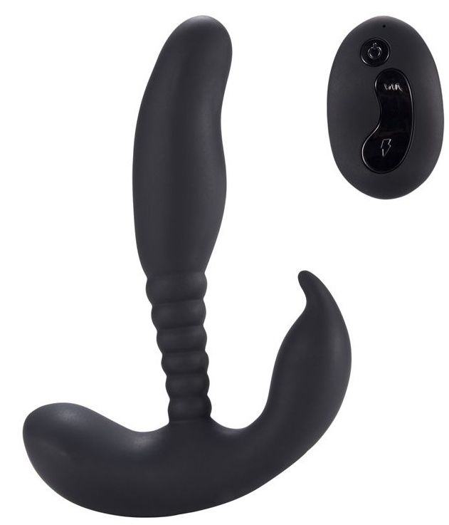 Черный стимулятор простаты Remote Control Anal Pleasure Vibrating Prostate Stimulator - 13,5 см. купить в секс шопе