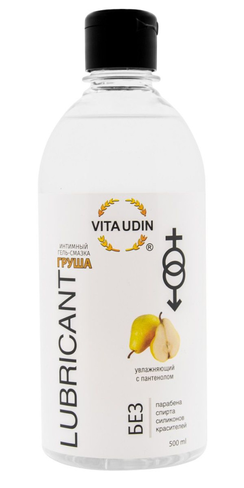 Интимный гель-смазка на водной основе VITA UDIN с ароматом груши - 500 мл. купить в секс шопе
