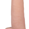 Большой реалистичный виброфаллос с мошонкой - 20,5 см. купить в секс шопе