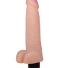 Большой реалистичный виброфаллос с мошонкой - 20,5 см. купить в секс шопе
