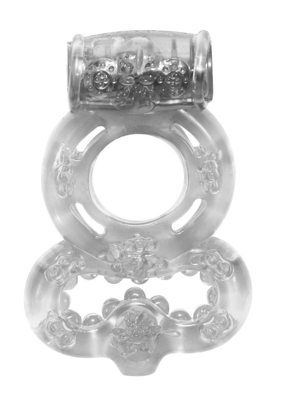 Прозрачное эрекционное кольцо Rings Treadle с подхватом купить в секс шопе