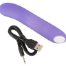 Фиолетовый мини-вибратор Flashing Mini Vibe - 15,2 см. купить в секс шопе