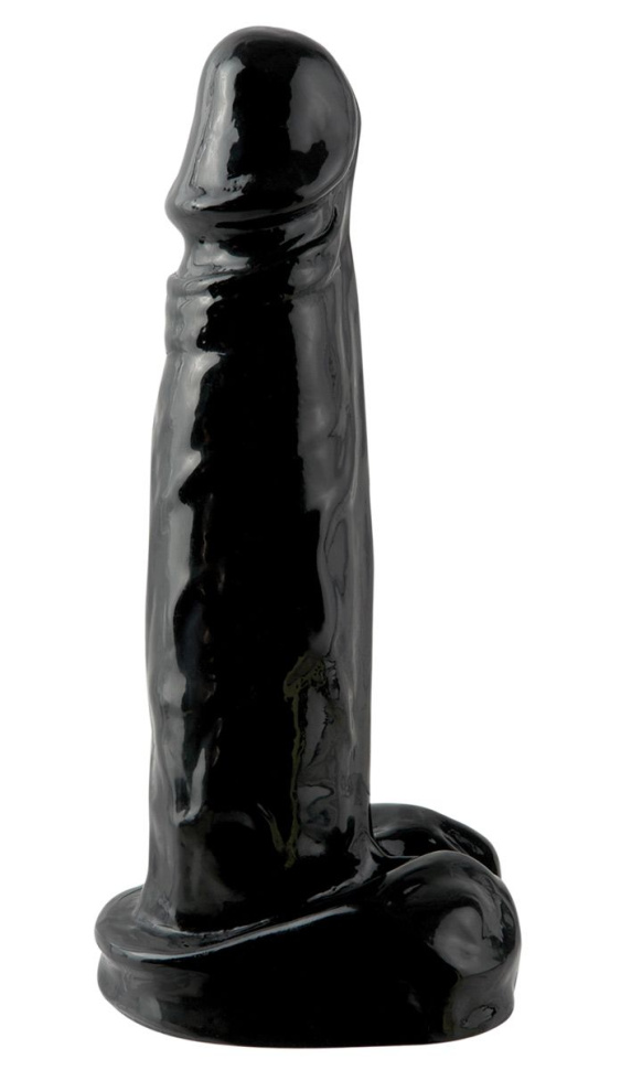 Большой черный фаллоимитатор Basix - 21,6 см. купить в секс шопе
