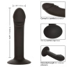 Черный анальный фаллоимитатор Silicone Curved Anal Stud купить в секс шопе