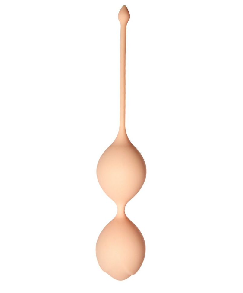 Телесные вагинальные шарики Кегеля со смещенным центом тяжести Delta купить в секс шопе