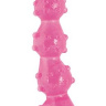 Розовые анальные шарики на жесткой сцепке - 25,4 см. купить в секс шопе