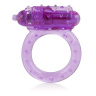 Фиолетовое эрекционное кольцо с вибрацией One Touch Nubby купить в секс шопе