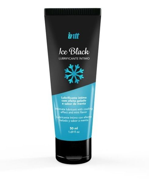 Лубрикант на водной основе Ice Black с ледяным эффектом - 50 мл. купить в секс шопе