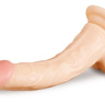 Телесный фаллоимитатор с подошвой-присоской - 22,5 см. купить в секс шопе