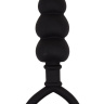 Черный анальный массажер Beaded Luv Probe - 15,6 см. купить в секс шопе