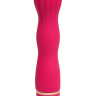 Розовый силиконовый вибратор с бутоном-головкой - 18 см. купить в секс шопе