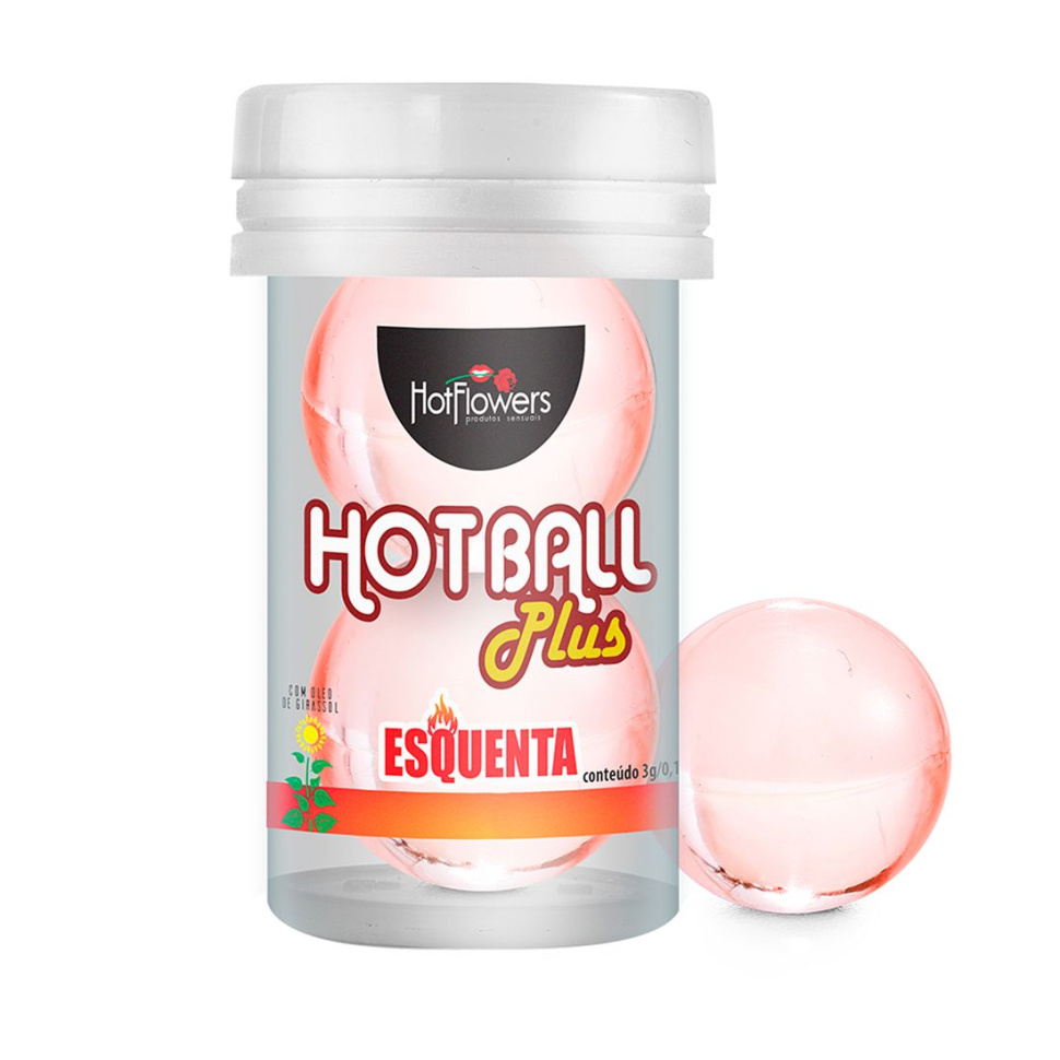 Лубрикант на масляной основе Hot Ball Plus с разогревающим эффектом (2 шарика по 3 гр.) купить в секс шопе