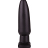 Чёрная анальная пробка с гладкой поверхностью - 18 см. купить в секс шопе