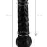 Черный реалистичный фаллоимитатор с чешуйками на присоске - 24 см. купить в секс шопе
