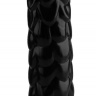 Черный реалистичный фаллоимитатор с чешуйками на присоске - 24 см. купить в секс шопе