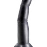 Чёрный анальный стимулятор в форме пальца на присоске - 15 см. купить в секс шопе