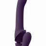 Фиолетовый женский безремневой вибрострапон Satu - 23 см. купить в секс шопе