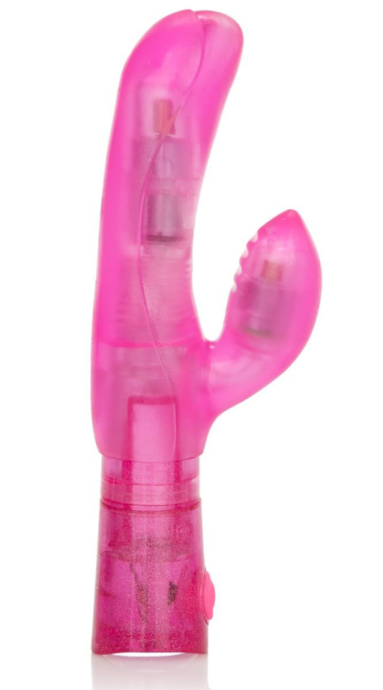 Розовый вибромассажер First Time Dual Exciter  купить в секс шопе