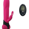 Массажер с клиторальным стимулятором BONNIE   CLYDE - 22,6 см. купить в секс шопе