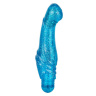 Голубой вибратор с блёстками G Glitz - 17,5 см. купить в секс шопе