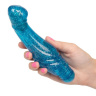 Голубой вибратор с блёстками G Glitz - 17,5 см. купить в секс шопе