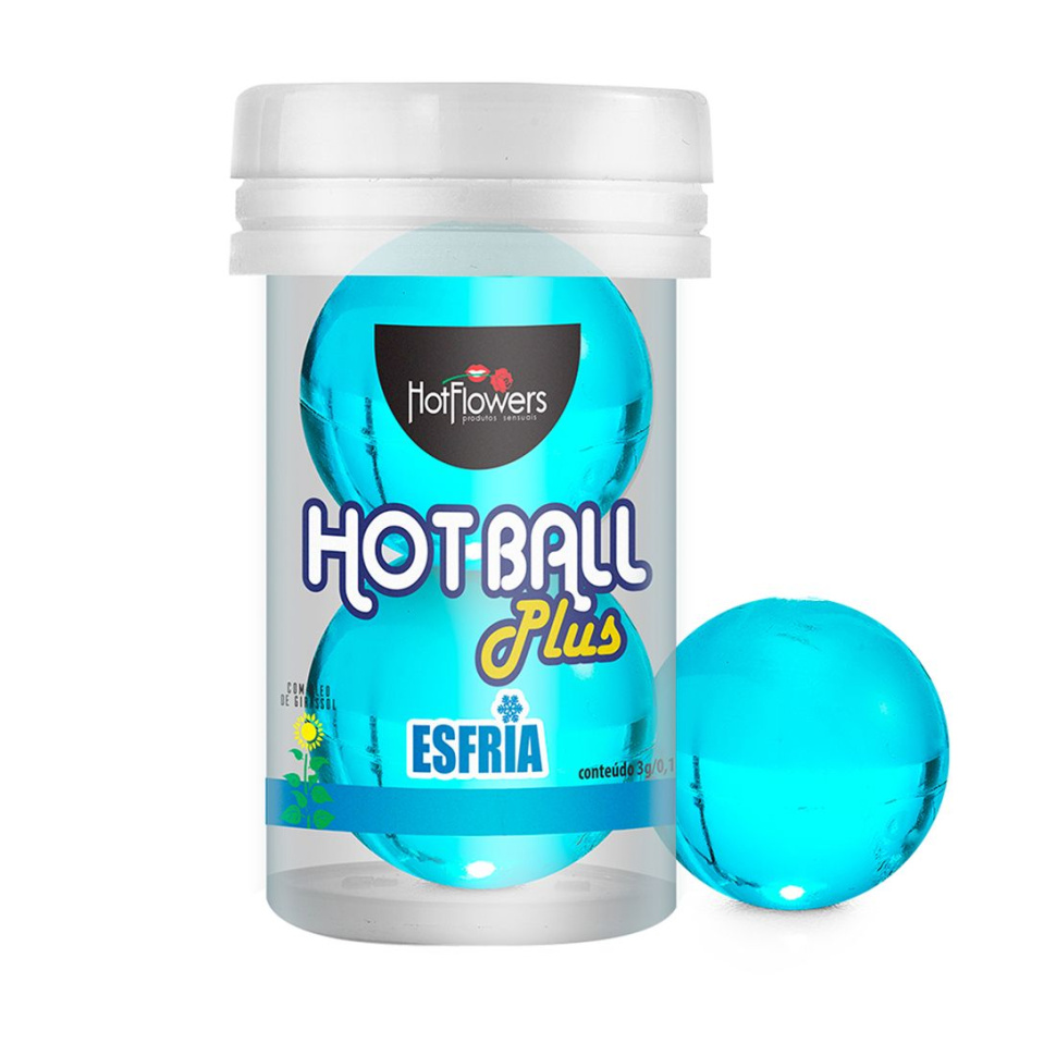 Лубрикант на масляной основе Hot Ball Plus с охлаждающим эффектом (2 шарика по 3 гр.) купить в секс шопе