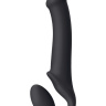 Черный безремневой страпон Silicone Bendable Strap-On L купить в секс шопе
