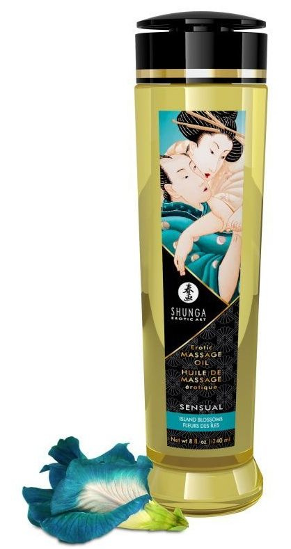 Массажное масло Sensual с цветочным ароматом - 240 мл.  купить в секс шопе