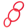 Набор из 3 красных эрекционных колец различного диаметра купить в секс шопе