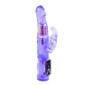 Фиолетовый вибратор-кролик с функцией ротации - 21,5 см. купить в секс шопе