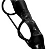 Чёрная вибронасадка  Vibrating Cock Rocket - 17,7 см. купить в секс шопе