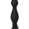 Черная силиконовая анальная пробка с ограничителем - 11,5 см. купить в секс шопе