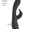 Черный вибромассажер-кролик Cato - 21,5 см. купить в секс шопе
