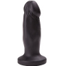 Чёрный анальный фаллос с ограничительным основанием - 12 см. купить в секс шопе