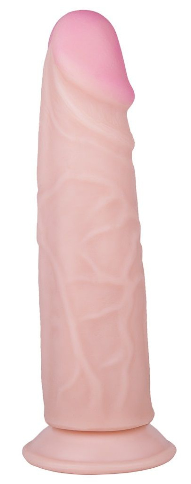 Рельефный фаллоимитатор на присоске - 18 см. купить в секс шопе