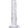 Прозрачный фаллоимитатор King Cock Clear 6 Cock - 18,4 см. купить в секс шопе