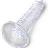 Прозрачный фаллоимитатор King Cock Clear 6 Cock - 18,4 см. купить в секс шопе