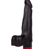 Чёрный вибромассажер-реалистик - 17,8 см. купить в секс шопе