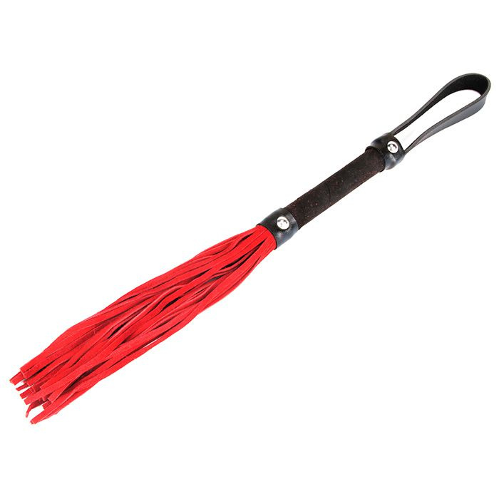 Мягкая плеть c красными шнурами Soft Red Lash - 39 см. купить в секс шопе