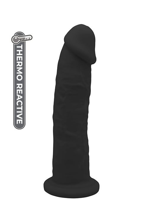 Черный фаллоимитатор на присоске DILDO 9INCH - 22 см. купить в секс шопе