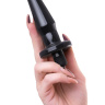 Черная анальная втулка Lacerta с вибрацией - 12,1 см. купить в секс шопе